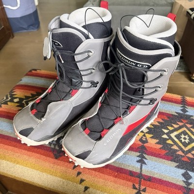 SALOMON SYMBIO SNOWBOARD BOOTS GRAY BLACK RED US Men s Size 11.5