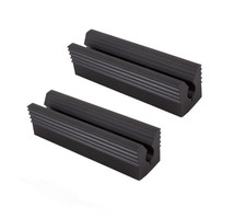 2 Piece Vise Clamp Rubber Clamp for Regripping Golf Clubs Black