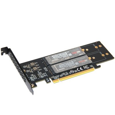 M2 solid-state drive array card PCIE4.0 X16 to four bay NVME expansion card