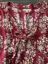 American Eagle Dress XL Red Tie Front Long Sleeve