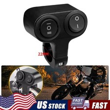 22mm Motorcycle ATV Dual Button On Off Switch Handlebar Headlight Fog Spot Light