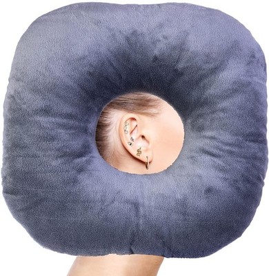 Ear Piercing Pillow for Side Sleepers - Donut Pillow for Ear Pain Relief, Gua...