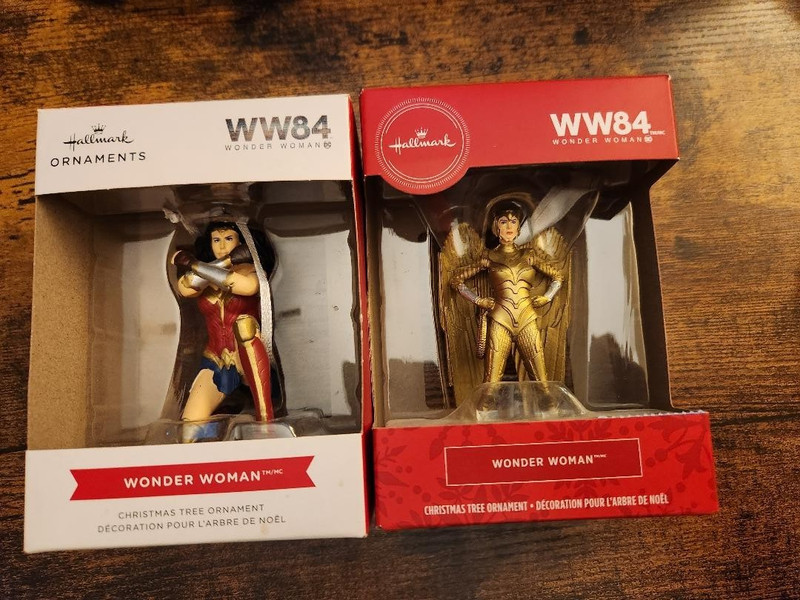 Set of 2 Hallmark WW84 1984 WONDER WOMAN Red 2020 Ornament Red Box NIB