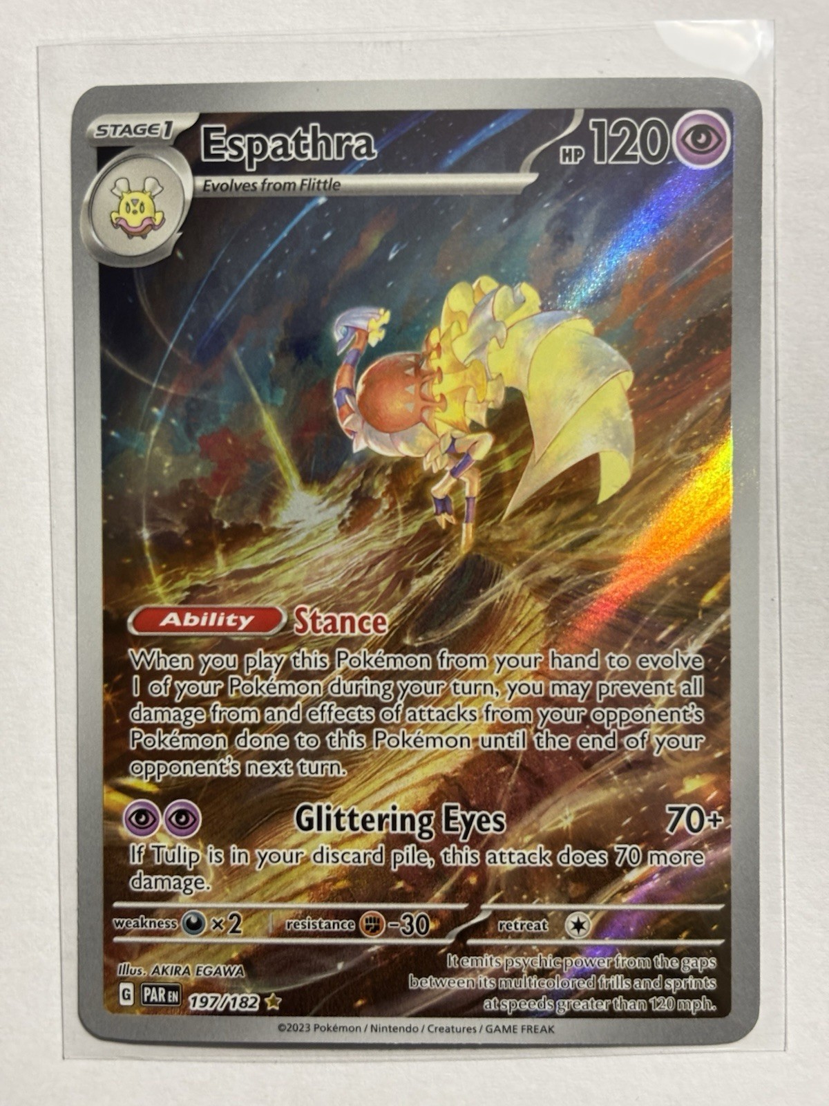 Espathra 197/182 - Paradox Rift Illustration Rare Pokemon TCG NM