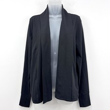 Pact Organic Cotton Airplane Cardigan M Black Travel Comfort Stretch Sustainable