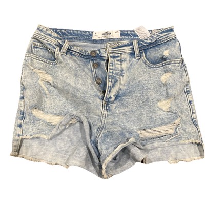 Hollister Curvy Ultra High Rise Mom Shorts 3''  Distressed Denim Jean Size 3 W29