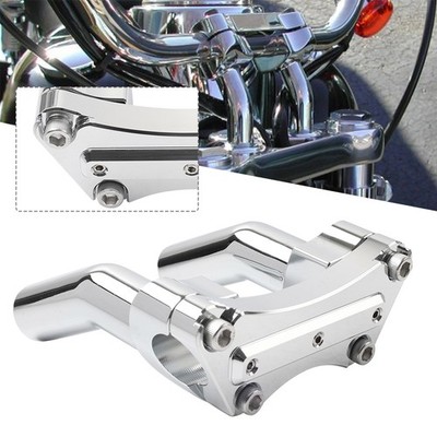 For Harley Tour Super Road Glide Dyna 4'' Tall Pullback Handlebar Riser 1'' Clamp