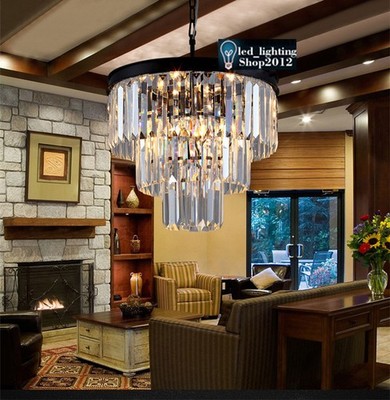 1920's Odeon Crystal Chandelier Ceiling Light Modern Living Room Dining Room Lam