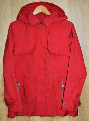 Tommy Hilfiger Water Resistant Hooded Anorak Zip Jacket Red Crimson Large L