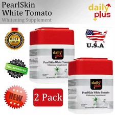 2Pack Daily Plus PearlSkin White Tomato 6 in 1 Skin Perfection Supplement 60Caps