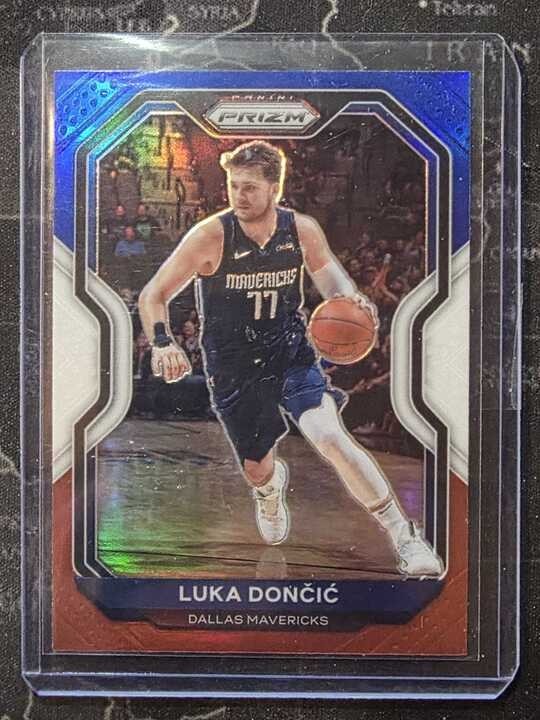 2020-21 Panini Prizm #32 Luka Doncic Red, White and Blue Prizms