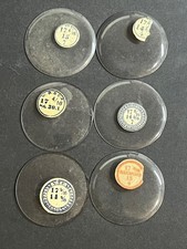 LOT OF 6 GLASS POCKET WATCH CRYSTALS SIZE 17 REPLACEMENT PARTS