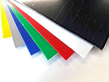 Plastic Sheet Polystyrene 1mm Blue Red Yellow Green Grey Black or White A5 A4 A3