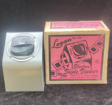 Logan No. 210 Electric Desktop Slide Viewer 2x2 Slides Gray w/ Box