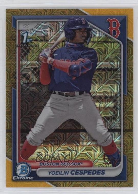 2024 Bowman Mega Box Gold Mojo Refractor 37/50 Yoeilin Cespedes #BCP-139 6e0