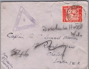 1941 Jesselton North Borneo Passed by Censor Cover To Chelsea London England