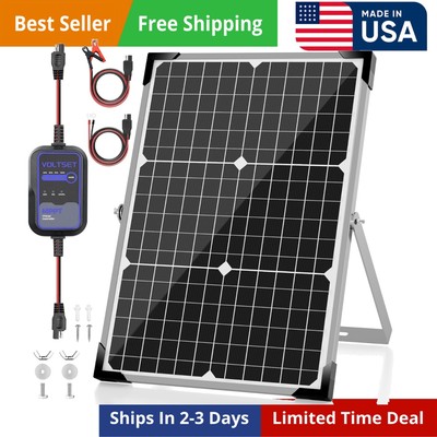 Solar Panel Kit 30W 12V with MPPT Controller, Solar Battery Trickle Charger M...
