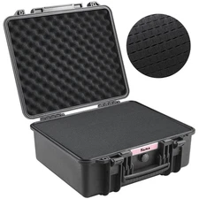 Uimoso Hard Pistol Cases with Pre-cut PU Foam Lockable Pistol Case for 6 Pistol