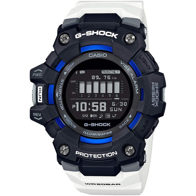 CASIO G-SHOCK G-SQUAD Step Tracker Bluetooth Mobile GBD-100-1A7JF White x Blue