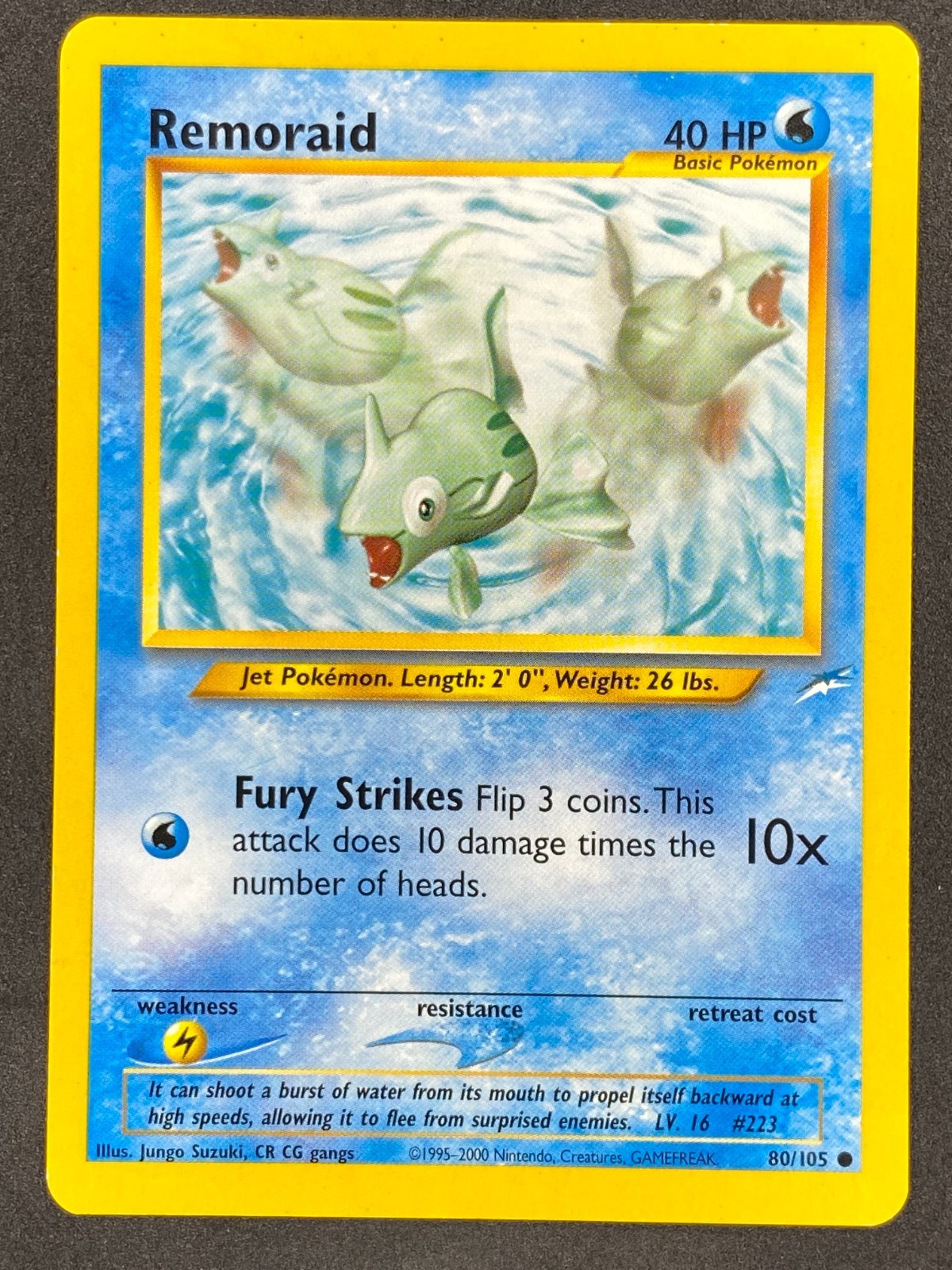 Pokémon Remoraid 80/105 N4 Neo Destiny Unlimited LP/NM