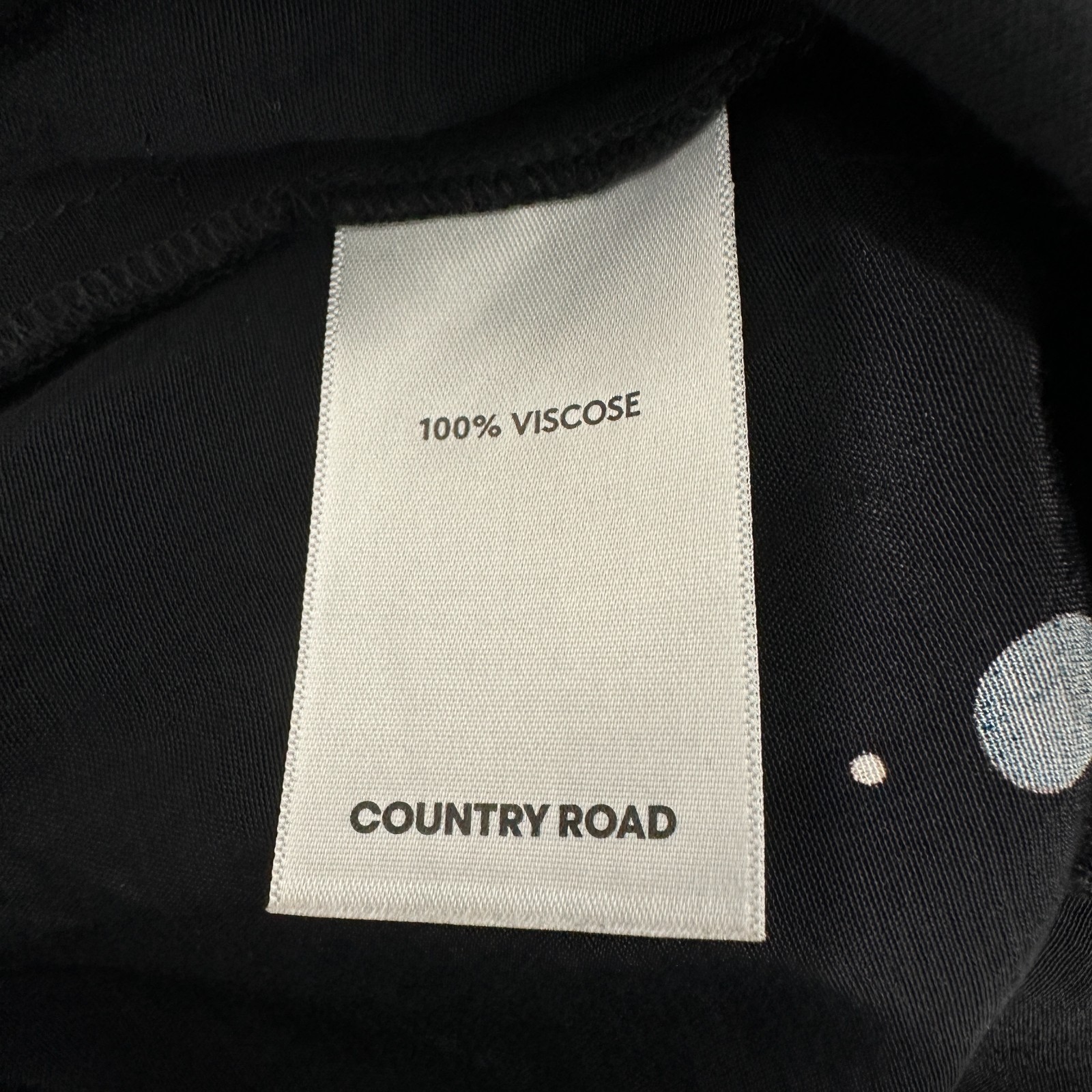 Country Road Dress Women AU 10 Black Knee Length V Neck Long Sleeve Viscose image 10