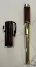 Vintage Tasco 1AG Brass  Leather Pocket Telescope 25X30  Case / Made in Japan