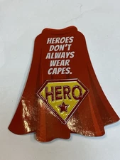 Heroes Pin Always Wear Capes Superheroes Don't Metal Button Pinback Yellow Red