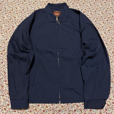 Vintage 1970s Campus Navy Harrington Jacket Talon Zip Small