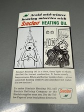 Vintage Sinclair Heating Oil Advertising Paper ~ Presidents Birthday On Back