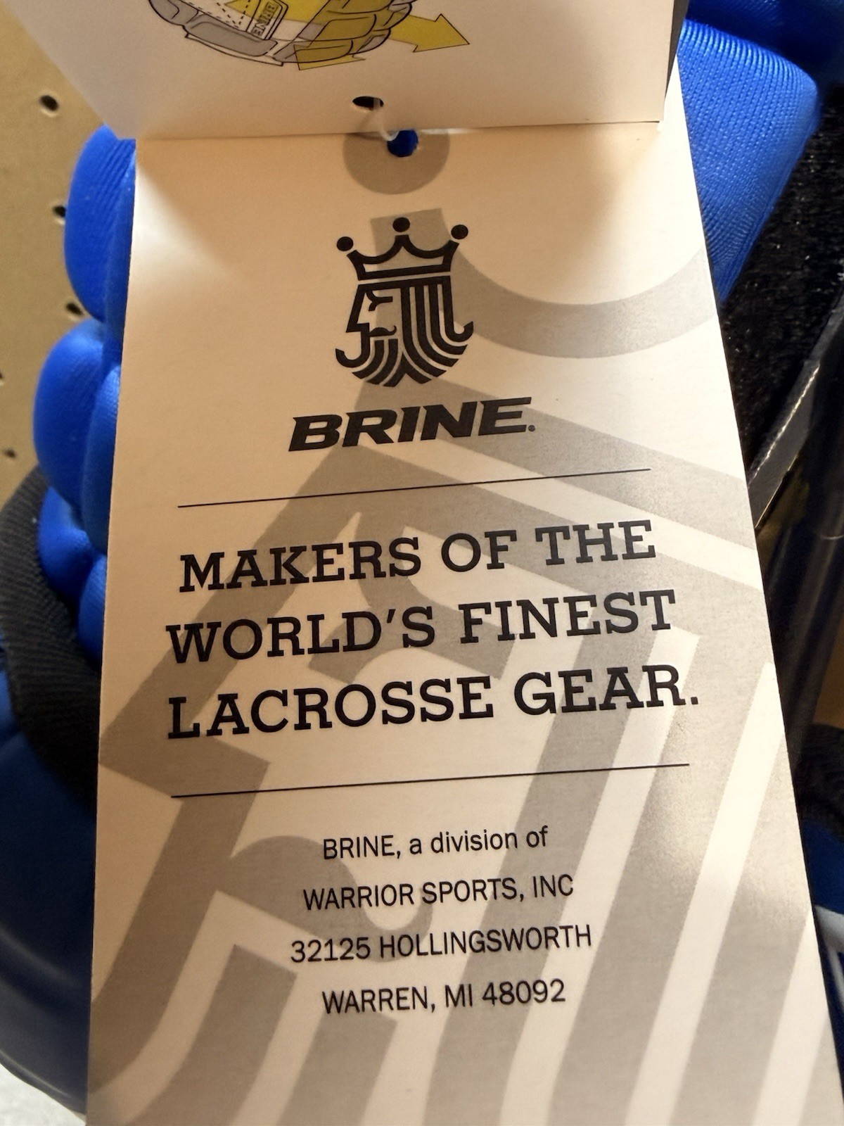 Brine Clutch Advance Lacrosse Arm Guards Medium Royal Blue New with Tags