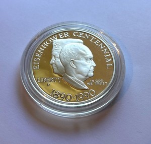 1990 Eisenhower Centennial Silver Dollar | eBay