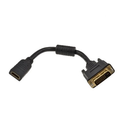 15cm DVI-D (Dual Link) zu HDMI 1.4 Digital Adapter Kabel Gold Schwarz