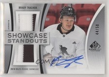 2019-20 Upper Deck SP Game Used Showcase Standouts 44/50 Brady Tkachuk Auto ez4
