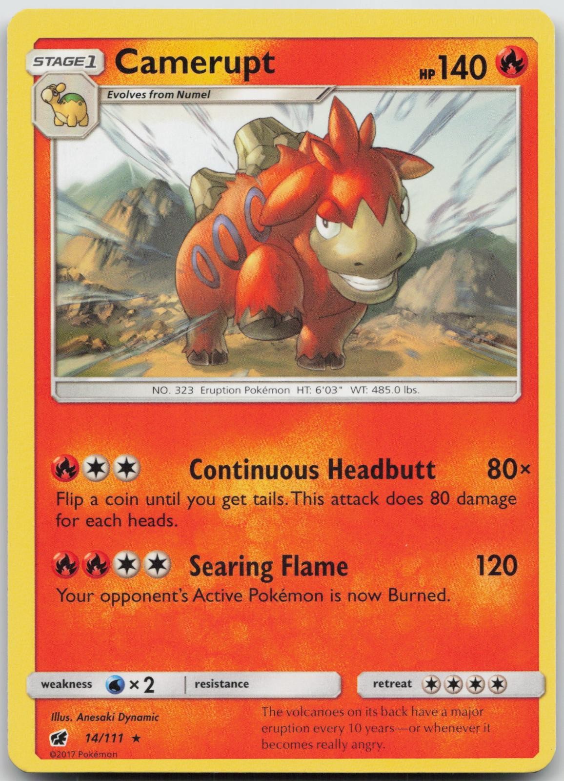 Camerupt 14/111 R Crimson Invasion Pokemon NM C19-98