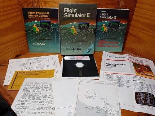Flight Simulator II (Commodore 64/128, 1984) Complete! Excellent Condition!