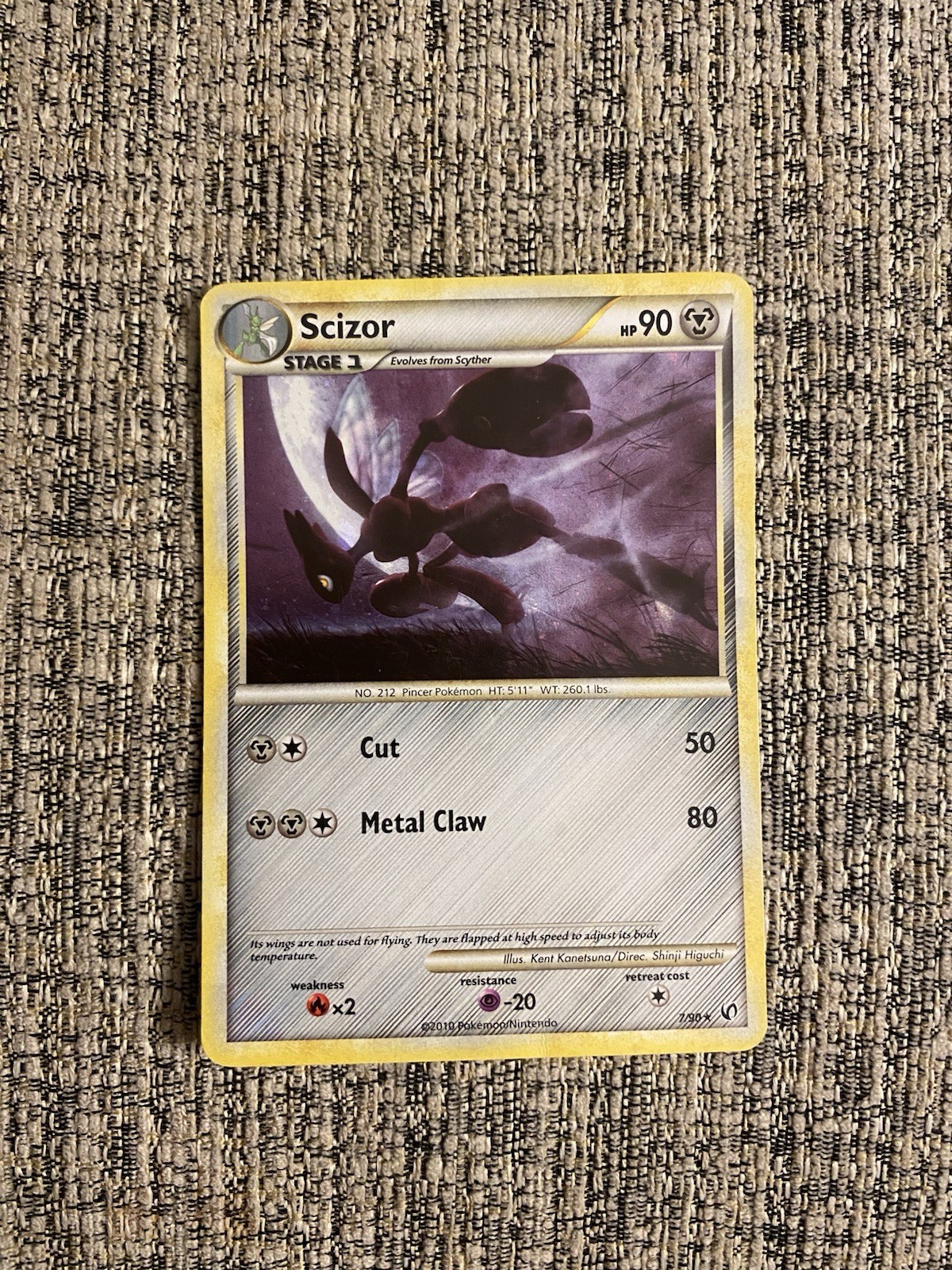 Scizor 7/90 Undaunted Holo Pokemon Card - 2010