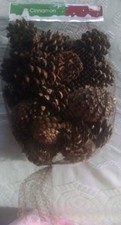 Arrancadores de chimenea: conos de pino perfumados con canela - 0,7 cuartos ***NUEVO EN BOLSA***