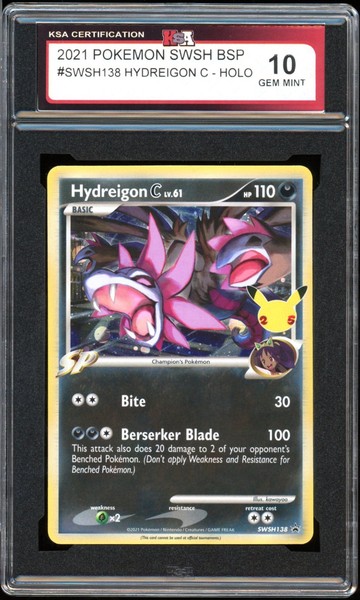 Pocket Scout - 2021 Pokemon Black Star Promo #SWSH138 Hydreigon C Holo KSA 10 Gem Mint