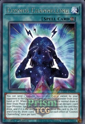 1. Auflage Kosmos Channeling Rare LED7-DE036 Yugioh