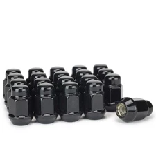 23pc Black Bulge Acorn Lug Nuts 1/2-20 fits Jeep With Outside Spare Tire
