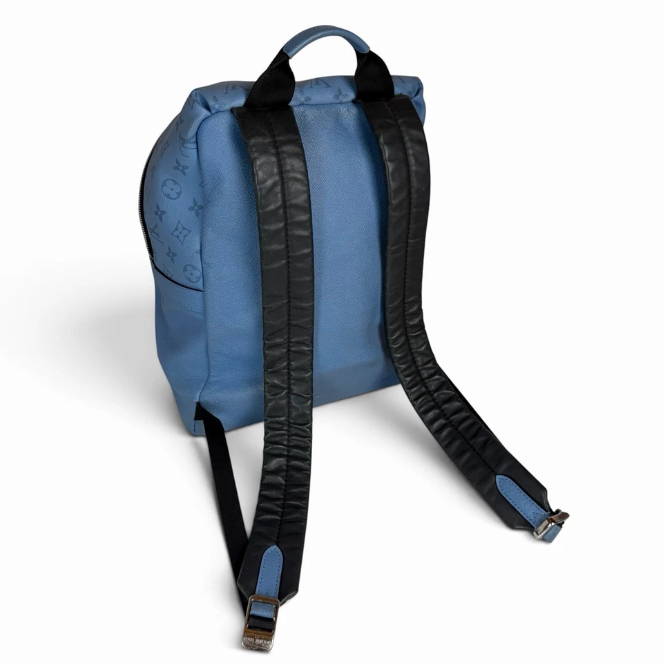 Authentique sac à dos Louis Vuitton Taigarama Discovery, bleu clair M14072 - Photo 3/4