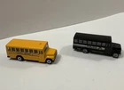 Lot of 2 Vintage Hot Wheels Buses 1985 1:95 School Bus 1988 Police Diecast