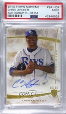 2014 Topps Supreme Sepia 16/35 Chris Archer #SA-CA PSA 9 MINT Auto 6we