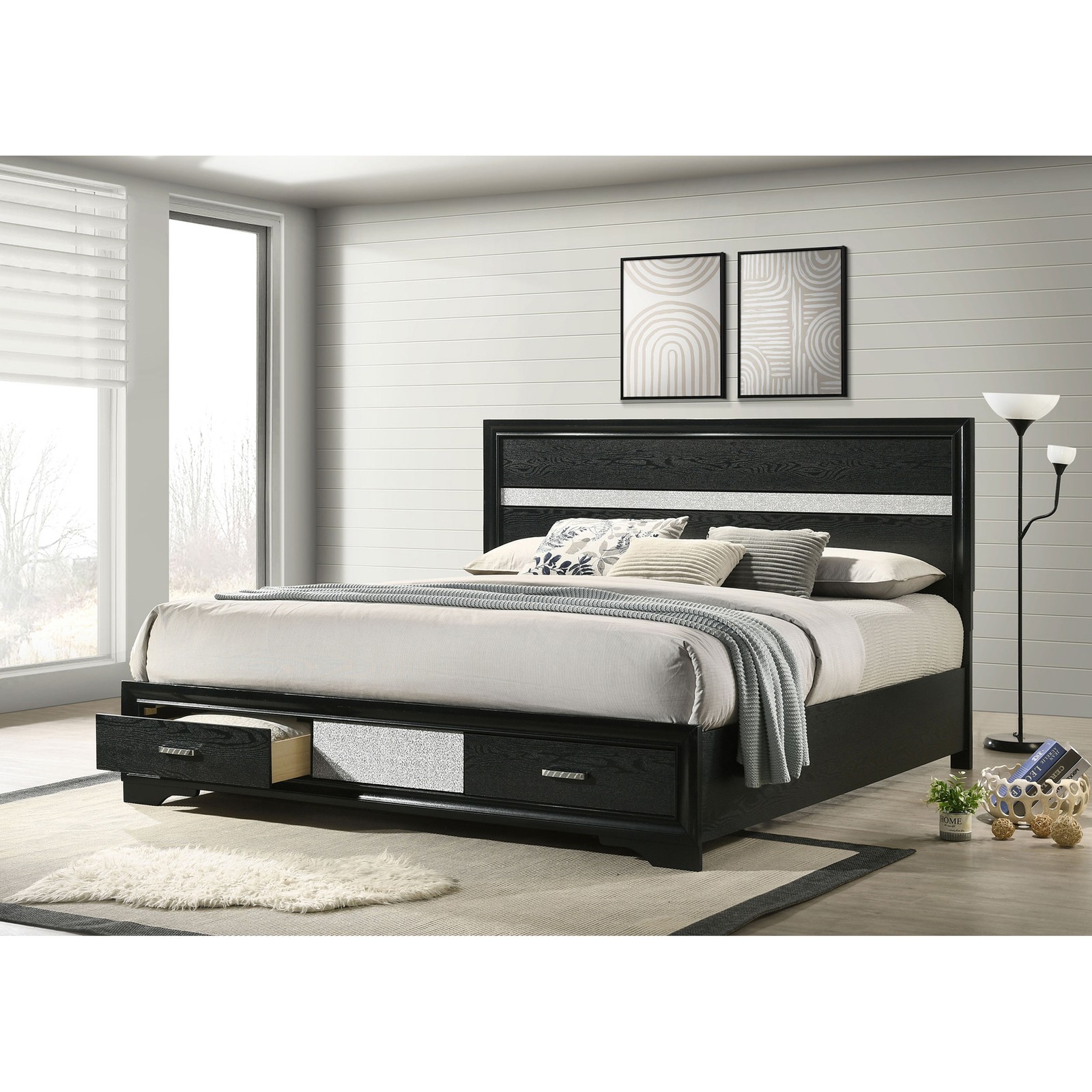 May 2-drawer Platform Eastern King Storage Bed