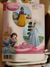 Simplicity 2817 Disney Princess Snow White Cinderella Costume Pattern 3-6 Uncut