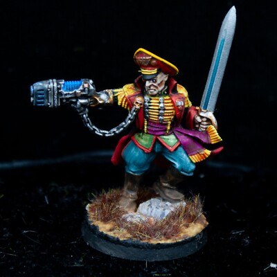 WH40k Astra Militarum Imperial Guard Painted Commissar with Power Sword