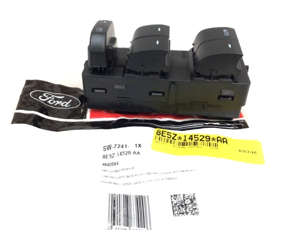Interruptor de janela de energia dianteiro Ford Fusion Crown Victoria novo OE 8E5Z-14529-AA - Imagem 4 de 4