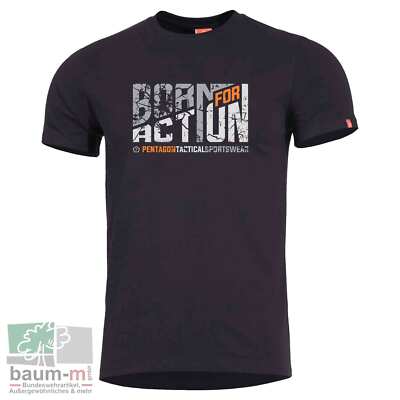 T-Shirt AGERON BORN FOR ACTION von PENTAGON Rundhals Baumwolle Langlebig