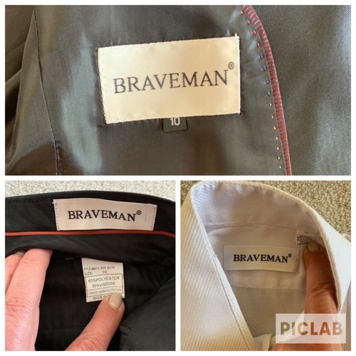 BRAVEMAN 5PC Boys Black Party Dress Suit Jacket Vest Pants Shirt Necktie Size 10 - Picture 12 of 12
