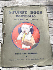 Original 1920 Study Dogs Portfolio 15 Colour Plates